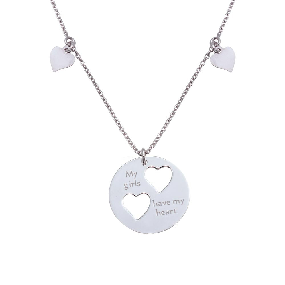 Yuren Hot Elegant Women Five Heart 925 Sterling Silver Pendant Necklace Tide Love