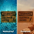 thumbnail image 5 of (2 Pack) Electrical Hazard OSHA Warning Sign 5 Inch X 3.5 Inch Vinyl Label Decal Sticker Weather Resistant, UV Protected for Workplace, Business, and Construction Site, Made in the USA, 5 of 7