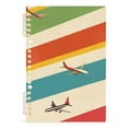 thumbnail image 7 of FORMRS 1-Subject Spiral Notebook 8" x 5" College Ruled 60 Refillable Sheet A5 Hard Cover, 2 Pack, Colorful Plane, 7 of 7
