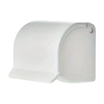 Razor Holder with Cover for Shower Wall, Self Adhesive Razor Stand Shaver Organizer, Plastic Razor Hanger Hooks (White)