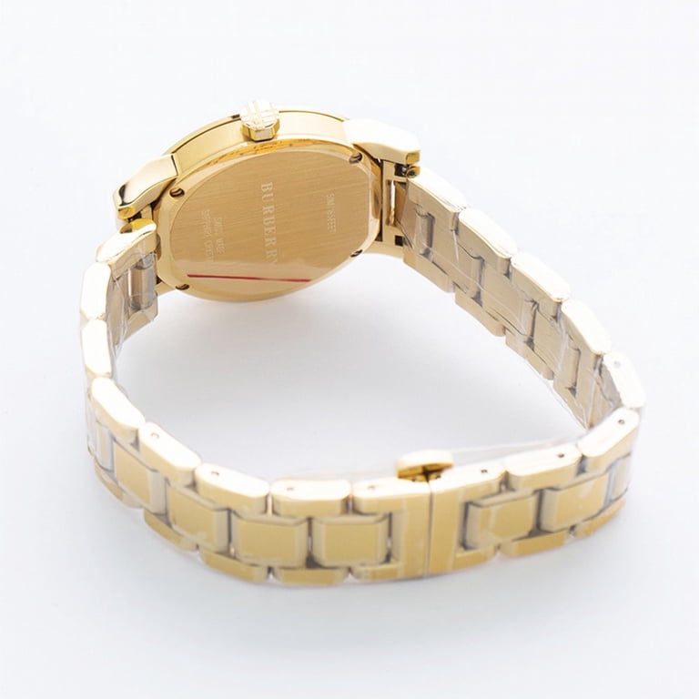Burberry Women White Dial Gold-tone Ladies Watch 34 mm 
