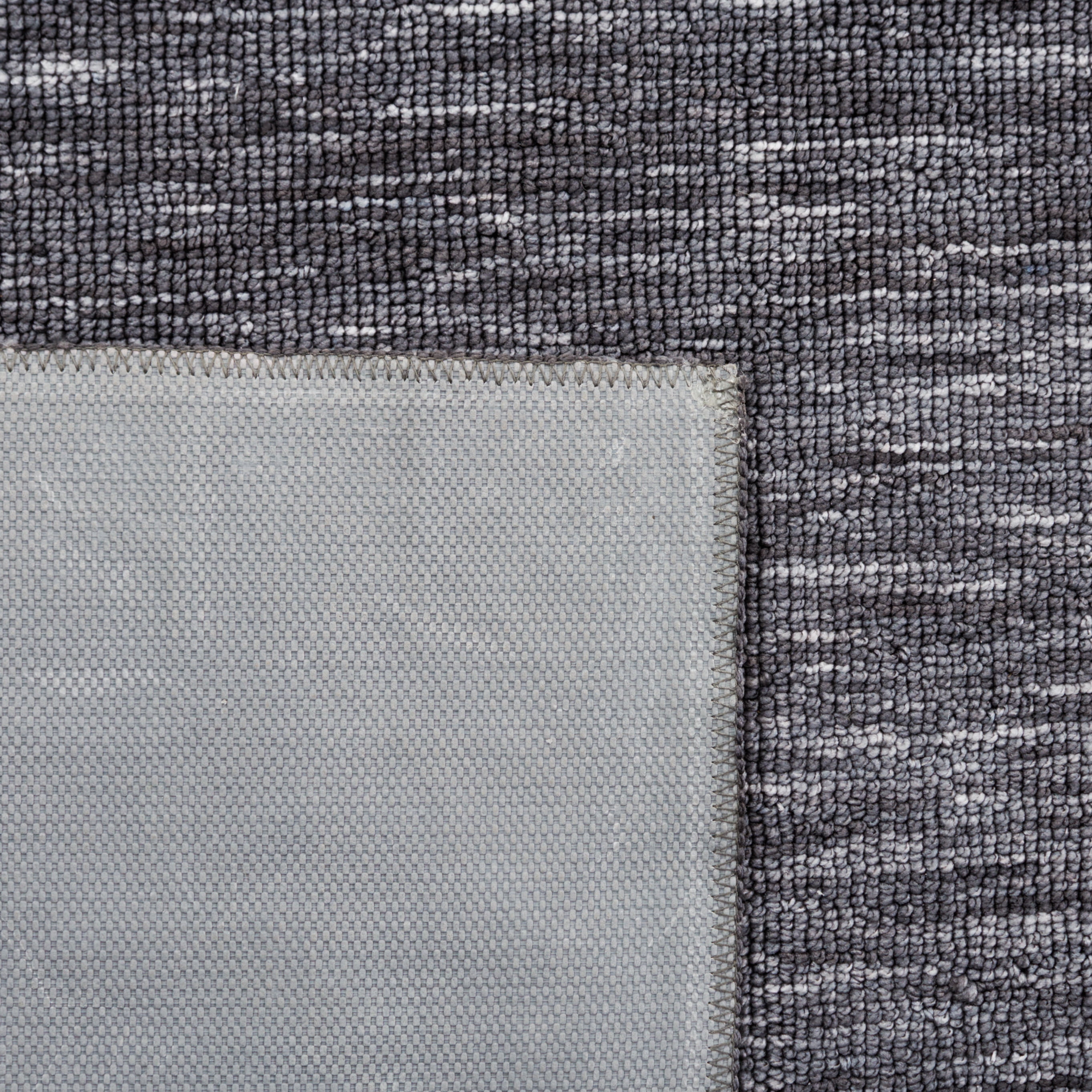 Safavieh Easy Care Emmet Bordered Polyester Machine Washable Area Rug, Gray/Ivory, 5' x 8'