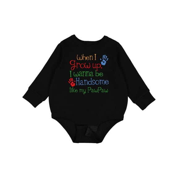 Inktastic Handsome Like My Pawpaw Baby Fleece Bodysuit