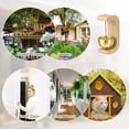 thumbnail image 6 of Uxcell 2-Pack Magnetic Shopkeepers Bell for Door Opening, 1.6inch/4cm Beech Vintage Wind Chime Doorbell with Brass Bell for Front Porch/Garden/Backyard [Beige, C Shape], 6 of 6