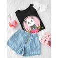 thumbnail image 3 of A Panda With Flowers T-Shirt Toddler -Image by Shutterstock,  4 Toddler, 3 of 4