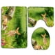 thumbnail image 1 of ABPHQTO Cervatillos en campo forestal Juego de alfombras de baño de 3 piezas Alfombra de baño Alfombra de contorno y tapa de inodoro, 1 of 2