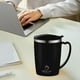 thumbnail image 5 of Taza de café de acero inoxidable 304 con tapa negra, 5 of 6