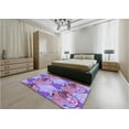 thumbnail image 5 of Ahgly Company Machine Washable Indoor Rectangle Transitional Dark Orchid Purple Area Rugs, 3' x 5', 5 of 7