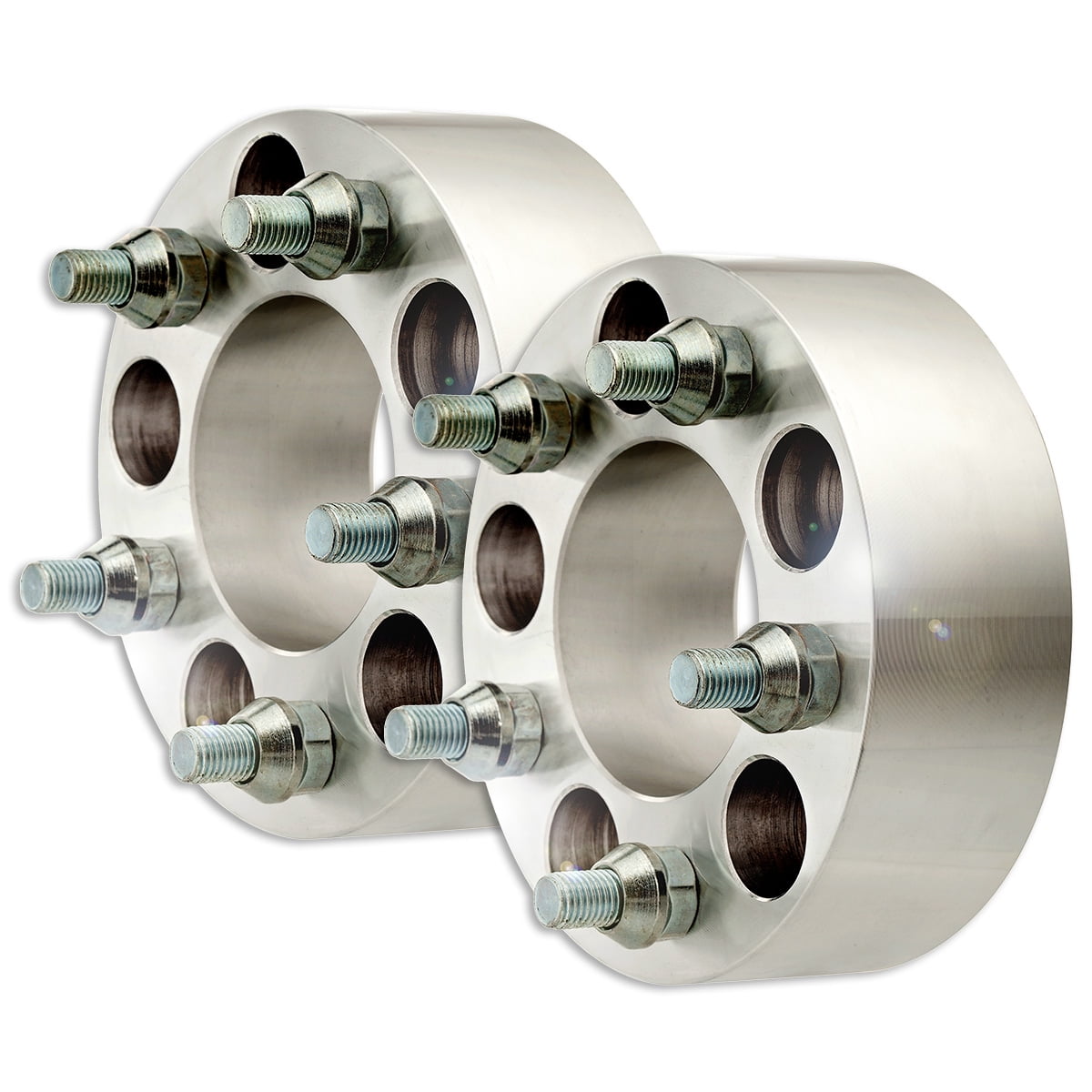 2 Billet Wheel Spacer Adapters 5x114.3/5x4.5 2" Width M12x1.5