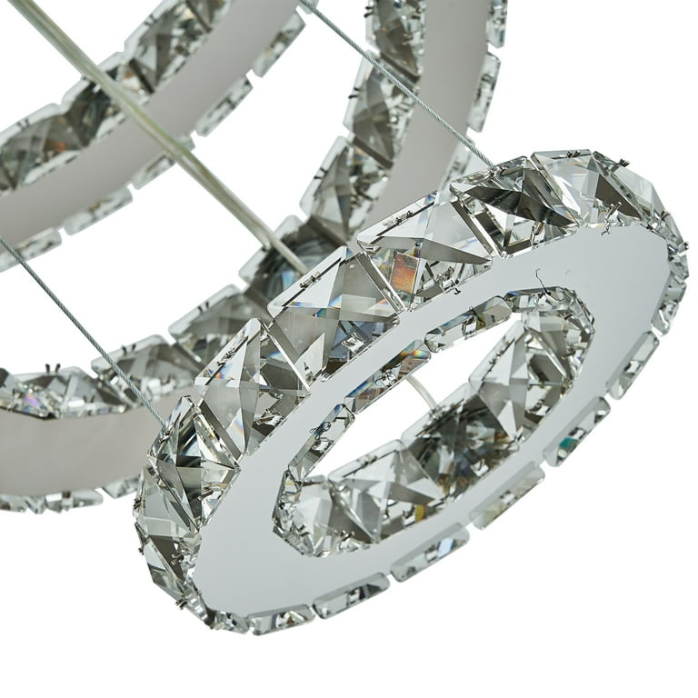 瀬名泉 リングライト 6th Siljoy Modern Crystal Chandelier Lighting, 6 Ring Chandelier