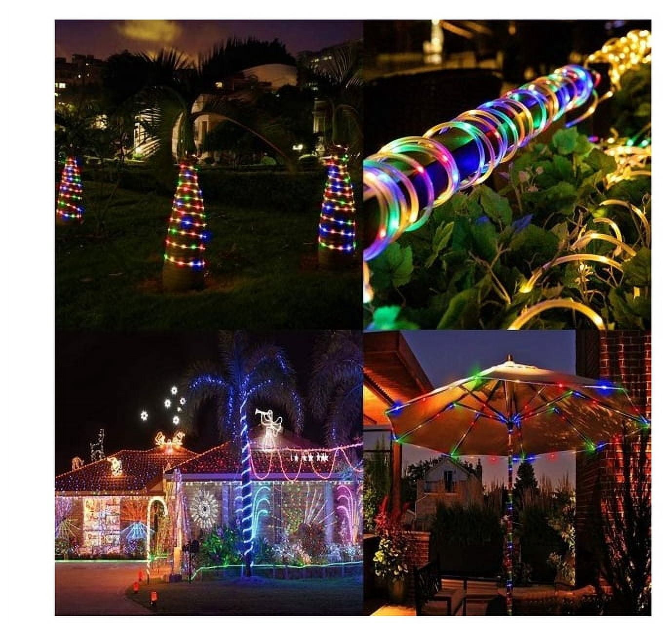 Christmas String Lights, Multicolor Solar Rope Lights Outdoor 72ft 200 LEDs Copper Wire Tube Lighting Waterproof Holiday Christmas Yard Patio Road Pathway Decoration Fairy Lights (Multicolor)