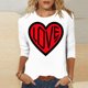 thumbnail image 2 of TaTaai Women's A 3/4 Sleeve Christmas Printed Round-neck Top Gift, 2 of 6