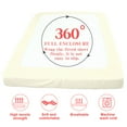 thumbnail image 6 of Super Soft and Durable​​ Microfiber Fitted Sheet, Machine Washable Fitted Bed Sheet with 15 inches Deep Pocket, Twin-XL, 39 x 80 inches, Ivory, 6 of 7