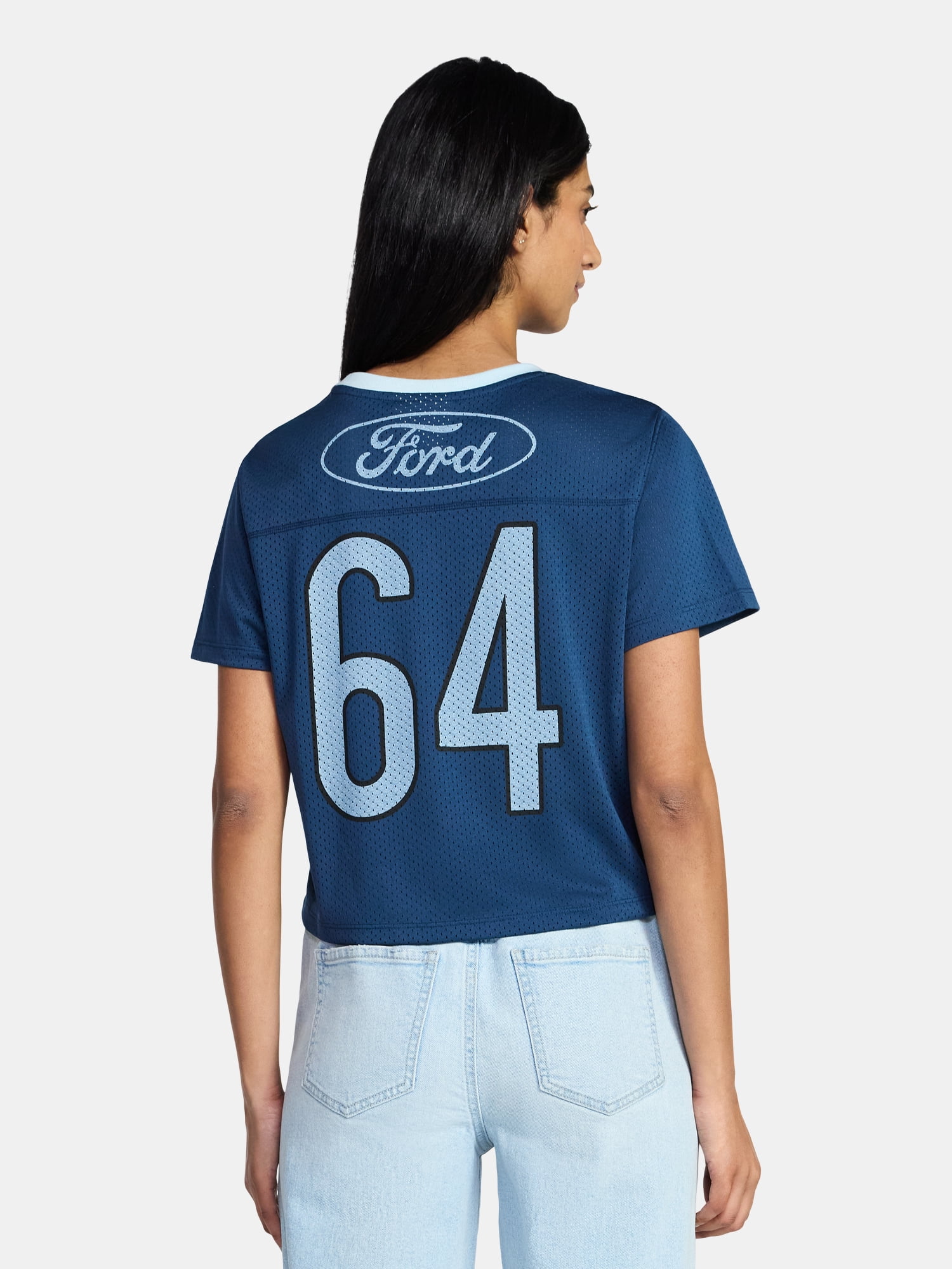Ford Mustang Women's Graphic Jersey with Short Sleeves, Sizes XXS-XXL