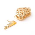 thumbnail image 3 of 5pcs Brass box Clasps Hollow Heart Golden 16.5x10.5x5mm Hole: 2.2mm, 3 of 3