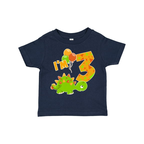 Inktastic Happy Dinosaur Third Birthday-green Boys or Girls Toddler T-Shirt