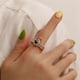 thumbnail image 4 of IFENG Couple Rings Zircon I Love You Wedding Rhinestone Opening 100 Languages, 4 of 4