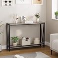 thumbnail image 1 of Kojooin 2 Tier Console Table with Storage Shelf, 43 Inch Narrow Sofa Table with Metal Frame and Adjustable Feet for Entryway, 1 of 8