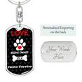 thumbnail image 2 of Cairn Terrier Stainless Steel or 18k Gold Premium Swivel Dog Tag Keychain, 2 of 16