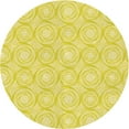 thumbnail image 1 of Ahgly Company Tapis Rond Lavable en Machine Intérieur Transitionnel Brun Doré Jaune, 3 Pieds Rond, 1 of 7