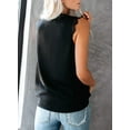 thumbnail image 3 of Anyjoin Women Sexy V Neck Lace Tank Tops Summer Sleeveless Chiffon Blouses, 3 of 5