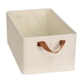 thumbnail image 3 of opvise Foldable Bamboo Cotton Storage Box with Reinforced Handles Moisture-proof Clothing Basket Closet Organization Solution B, 3 of 8