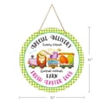 thumbnail image 7 of WaaHome Welcome Easter Bunny Rabbit Sign Easter Door Decorations Easter Door Hanger Signs for Wall Door Home Indoor Outdoor Easter Egg Rabbit Hanging Door Sign Plaque for Wall Home Window, 7 of 7