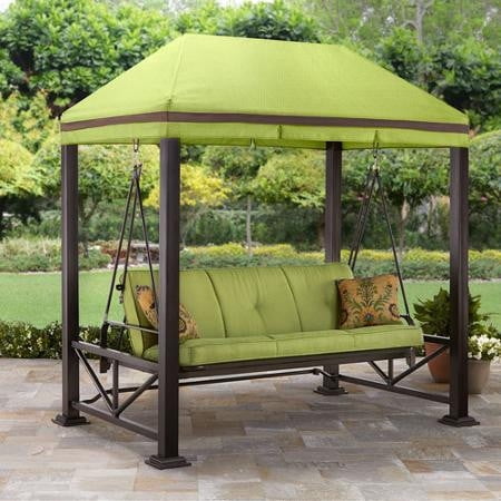 3 Person Outdoor Swing With Gazebo