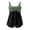 Army Green, variant on Women Plus Size Swim Tops High Waist Tankini Top For Plus Size Swimwear Solid Color Swim Shirt With Built In Bra Black XXL