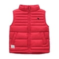 thumbnail image 2 of Cethrio Boys Puffer Vests Size 5-6 Years, Sleeveless Quilted Lightweight Warm Winter Outerwear with Zipper Red, 2 of 7