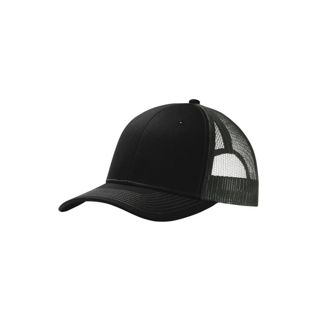 Top Headwear Snapback Trucker Cap - Black/Grey Steel