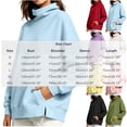 thumbnail image 3 of Lenpel Sweatshirts for Women Fall Mock Neck Long Sleeve Tops Oversized Solid Color Casual Loose Warm Pullover(White,Medium), 3 of 7