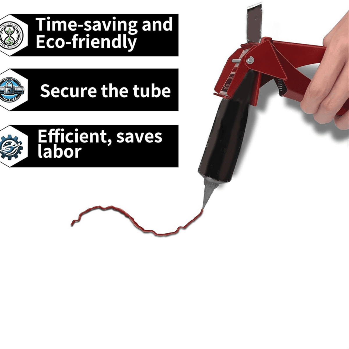 Liquid Glue Extrusion Tool Silicone Dispenser Squeezes Easy Control Tools Red