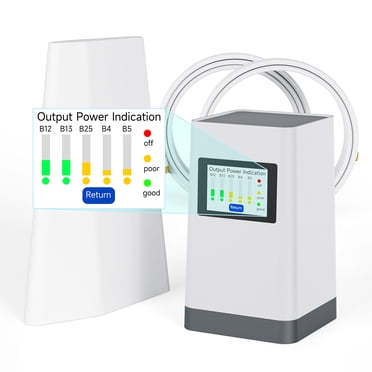 Cell Phone Signal Booster for Home Office Basement RV, Covers 4,000 sq ft, Supports 4G 5G LTE for All US Carriers - Verizon, AT&T, T-Mobile & More, Built-in Indoor Antenna, APP Support, FCC Approved