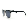 thumbnail image 6 of Iconic Half Rim Gentlemanly Hipster Fashion Horn Temple Sunglasses Black Gold - Black, 6 of 7