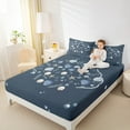 thumbnail image 4 of Manfei Navy Seashell Bed Sheets Twin, Marine Starfish Twin Sheet Sets, Teenager Boys Girls Bedding Sets Twin Size, Ultra Soft Room Decor, 3-Piece, 4 of 7