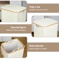 thumbnail image 3 of Cesto Para La Ropa Sucia Con Tapa, Cesta De Ropa Con Forro Extraíble Y Tapa, Cesta De Ropa Plegable De Gran Capacidad, Para Dormitorio, Baño, Lavadero. (Blanco roto), 3 of 4