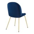 thumbnail image 2 of Heavenly Collection Blue Velvet Chair, 2 of 4