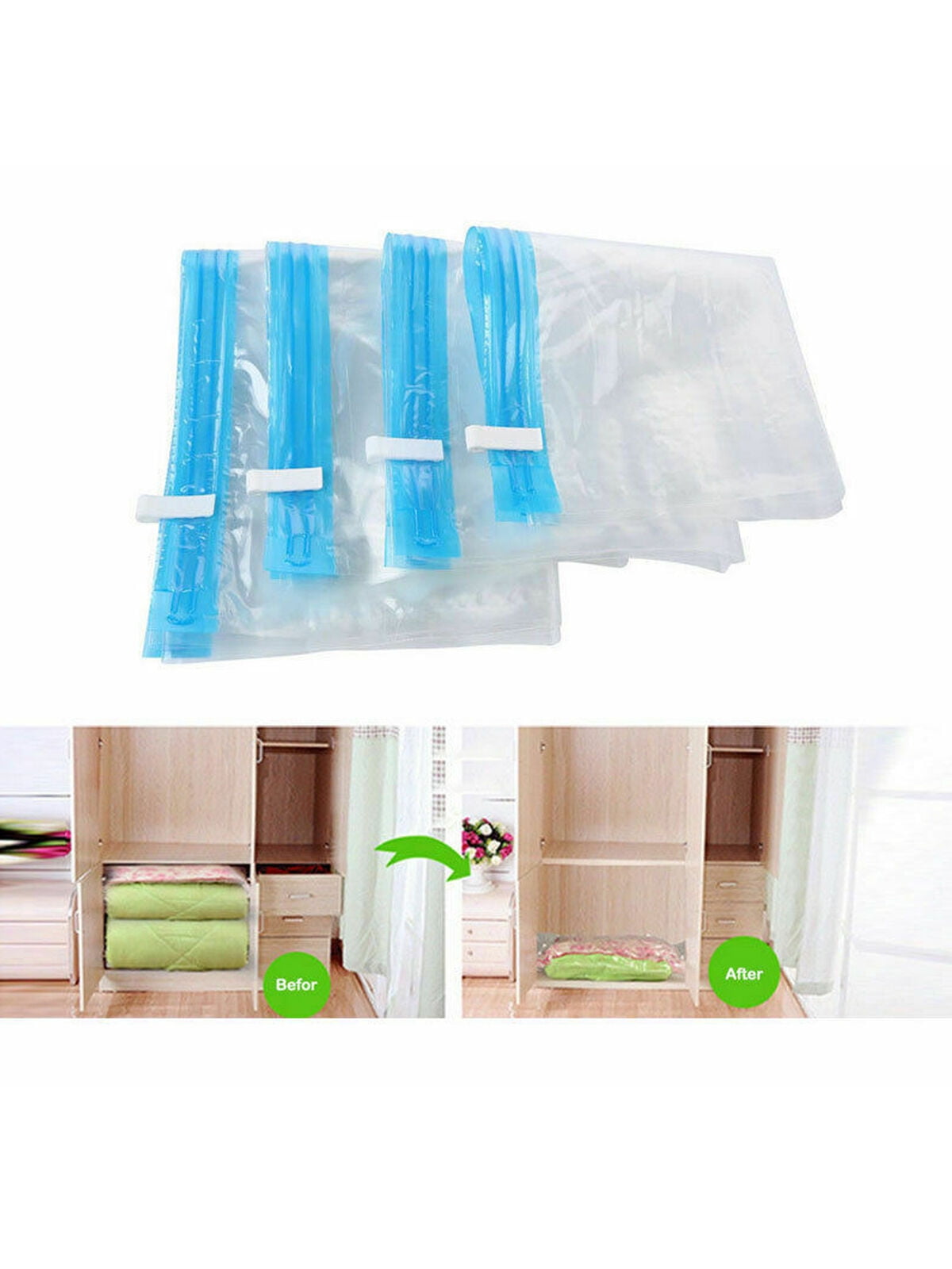 Vacuum Storage Bags For Clothes Blankets Compressed Vac Pack Bag