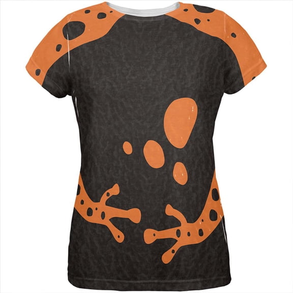 Orange Banded Poison Dart Frog Costume All Over Womens T Shirt Multi 2XL