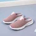 thumbnail image 6 of GUOBIOZIY Womens Breathable Mesh Walking Mules Sneakers Open Back Slip On Shoes（Pink,7）, 6 of 7
