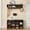 Brown, variant on GAOMON Entryway Bench With Coat Rack, 8 Shoe Cubbies & 5 Coat Hooks, 31.5" Wide Hall Tree With Shoe Storage Bench, Mudroom Storage Cabinet,Entryway Bench, Hallway, Living Room,Gray