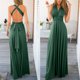 thumbnail image 4 of mfyjkho Vestidos para mujer, Vestido de mujer con falda larga, sin espalda, estilo vendaje, multiusos, de color liso y múltiples cuerdas Vestidos festivos l, 4 of 9