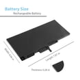 thumbnail image 4 of 11.55V 51WH TAO3XL TA03XL Battery Replacement for HP EliteBook 745 755 840 848 G4，ZBook 14U 15U G4 Laptop, 4 of 7