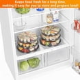 thumbnail image 4 of 30 Pack 10 Inch Plastic Serving Tray with Lids, Catering Trays with Lids, Party Tray with Lids Large Sandwich Trays for Parties with Lid for Takeout Food Catering Picnic(Gold), 4 of 8