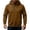 Coffee, variant on Mens Fleece Lined Sweatshirts Quarter Zip Drawstring Hoodie Fashion Casual Fall Sweatshirt White XXXL