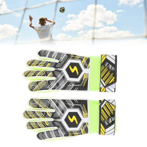 Kids Soccer Gloves, 1 Pair Fine Workmanship Goalkeeper Hand Gloves Latex Palm Multipurpose for Daily Training and Match