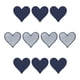 thumbnail image 1 of Uxcell Corazones Parches Indigo Parche Termoadhesivo Bordado Aplicación 2.8x2.68 Pulgadas Reparación de Ropa Mochila 10Pcs, 1 of 6