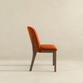 thumbnail image 4 of Noble House Robert Kaitlyn Dining Chair Set, Mid-Century Modern Velvet Upholstery, Set of 2, Burnt Orange, 4 of 5
