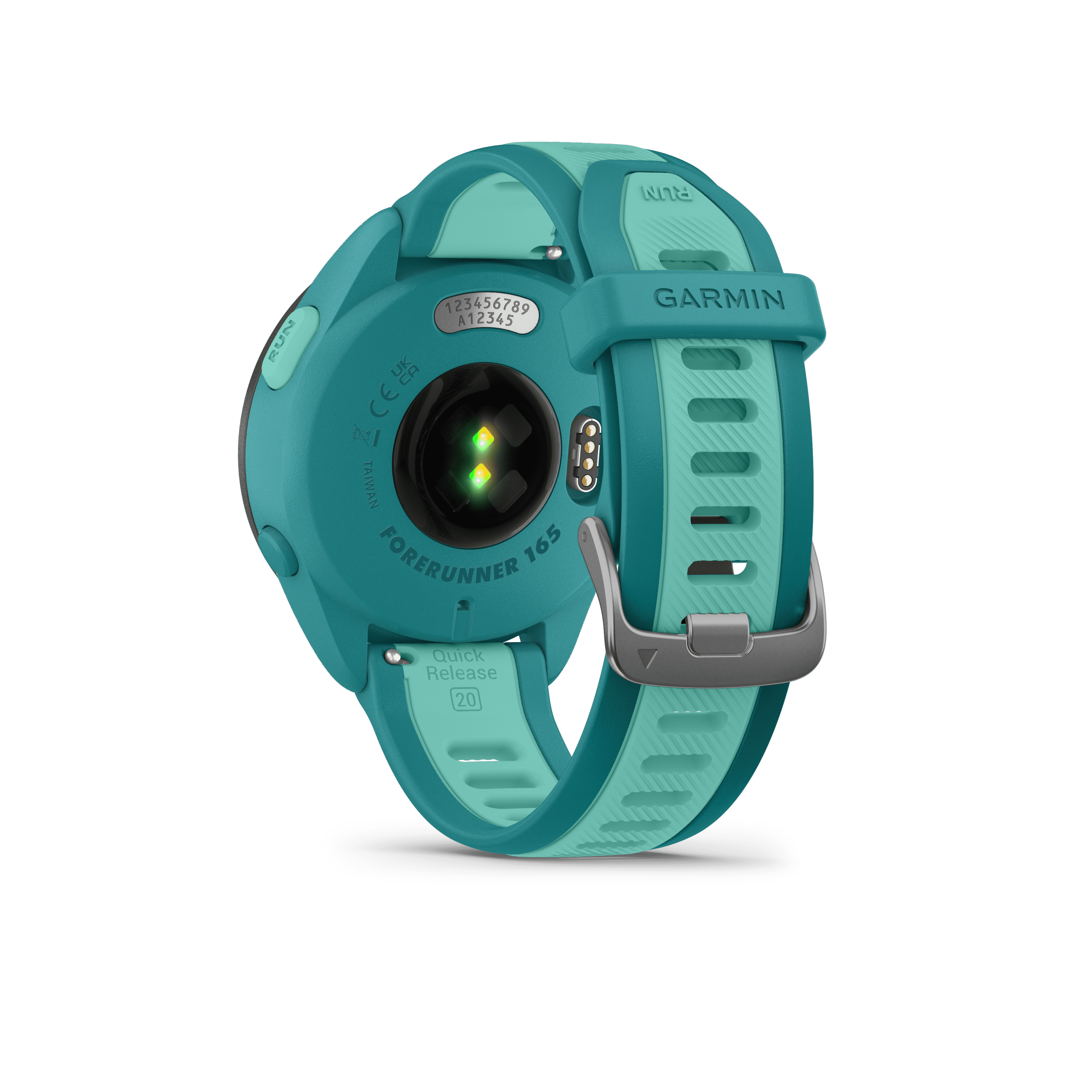 Garmin Forerunner 165 Music GPS Running Smartwatch, Turquoise and Aqua Bundle